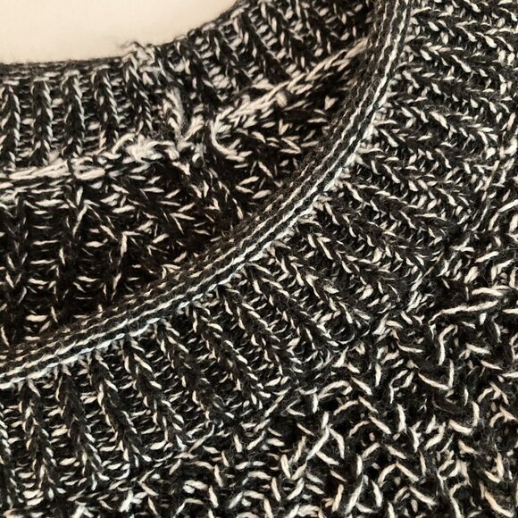 Ellen Tracy Slouchy Sweater Cotton Blend Herringbone Ragg High Low Overs… - Picture 2 of 10